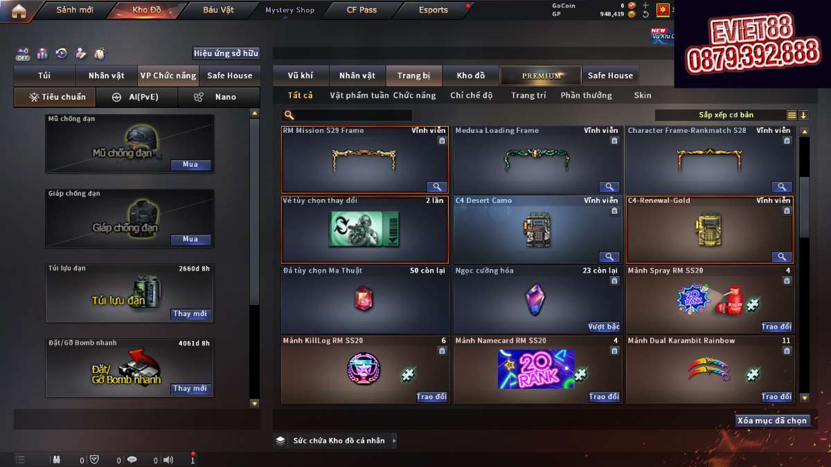 shop acc cf uy tin gia re